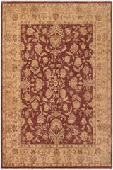 handmade Traditional Kafkaz Brown Tan Hand Knotted RECTANGLE 100% WOOL area rug 8 x 10