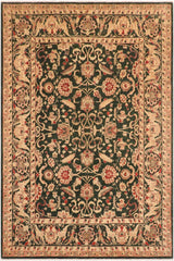 handmade Traditional Kafkaz Green Beige Hand Knotted RECTANGLE 100% WOOL area rug 8 x 10