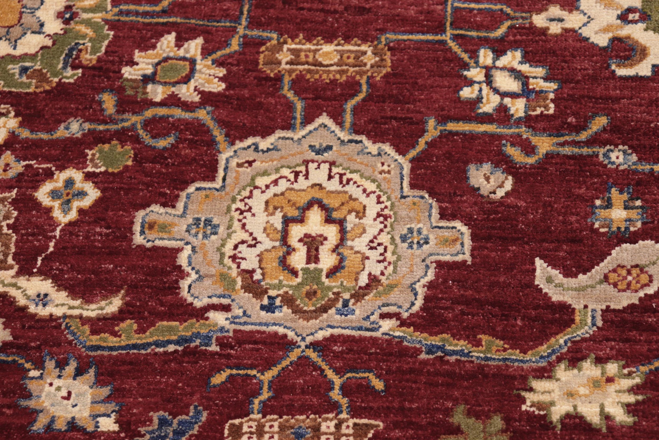 handmade Traditional Kafkaz Red Blue Hand Knotted RECTANGLE 100% WOOL area rug 8x10