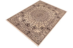 handmade Traditional Kafkaz Ivory Beige Hand Knotted RECTANGLE 100% WOOL area rug 8 x 10
