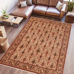 handmade Transitional Kafkaz Beige Taupe Hand Knotted RECTANGLE 100% WOOL area rug 8 x 10