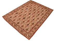 handmade Transitional Kafkaz Beige Taupe Hand Knotted RECTANGLE 100% WOOL area rug 8 x 10