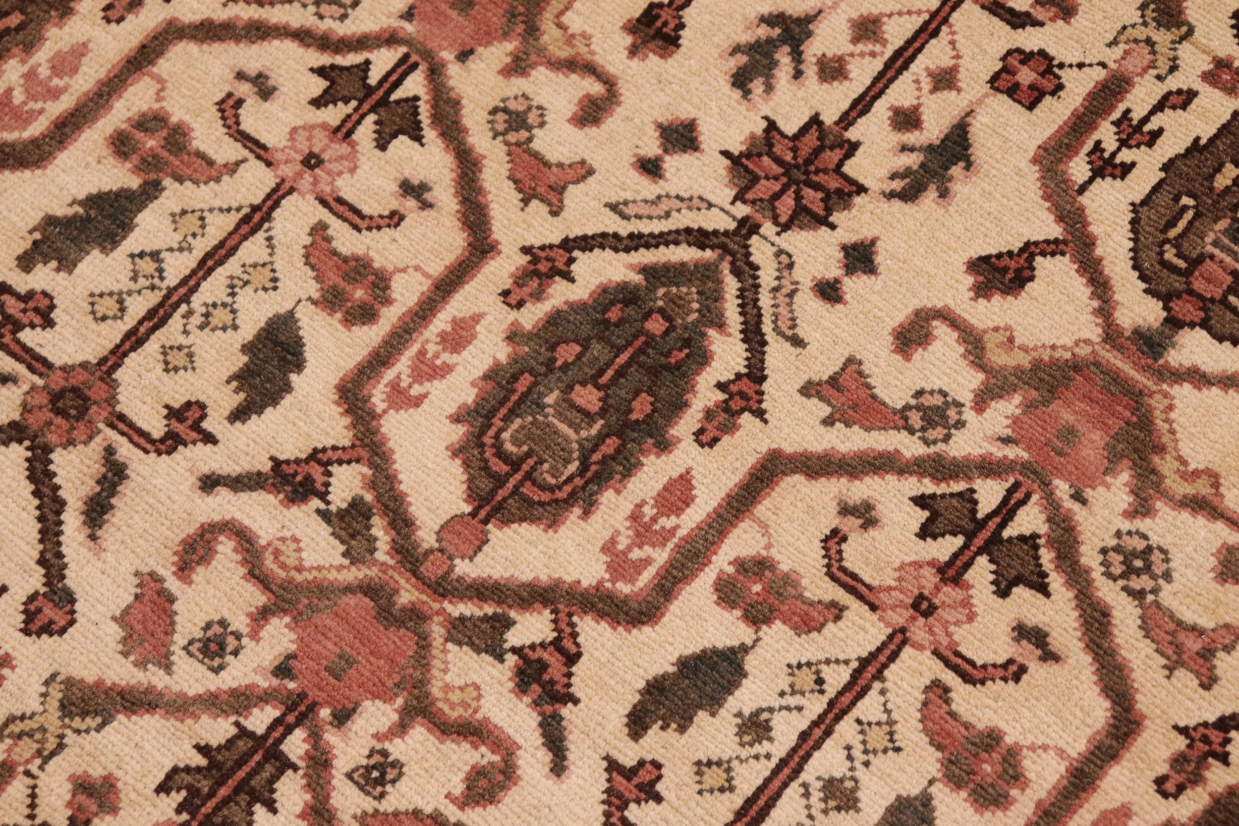handmade Transitional Kafkaz Beige Taupe Hand Knotted RECTANGLE 100% WOOL area rug 8' x 10'