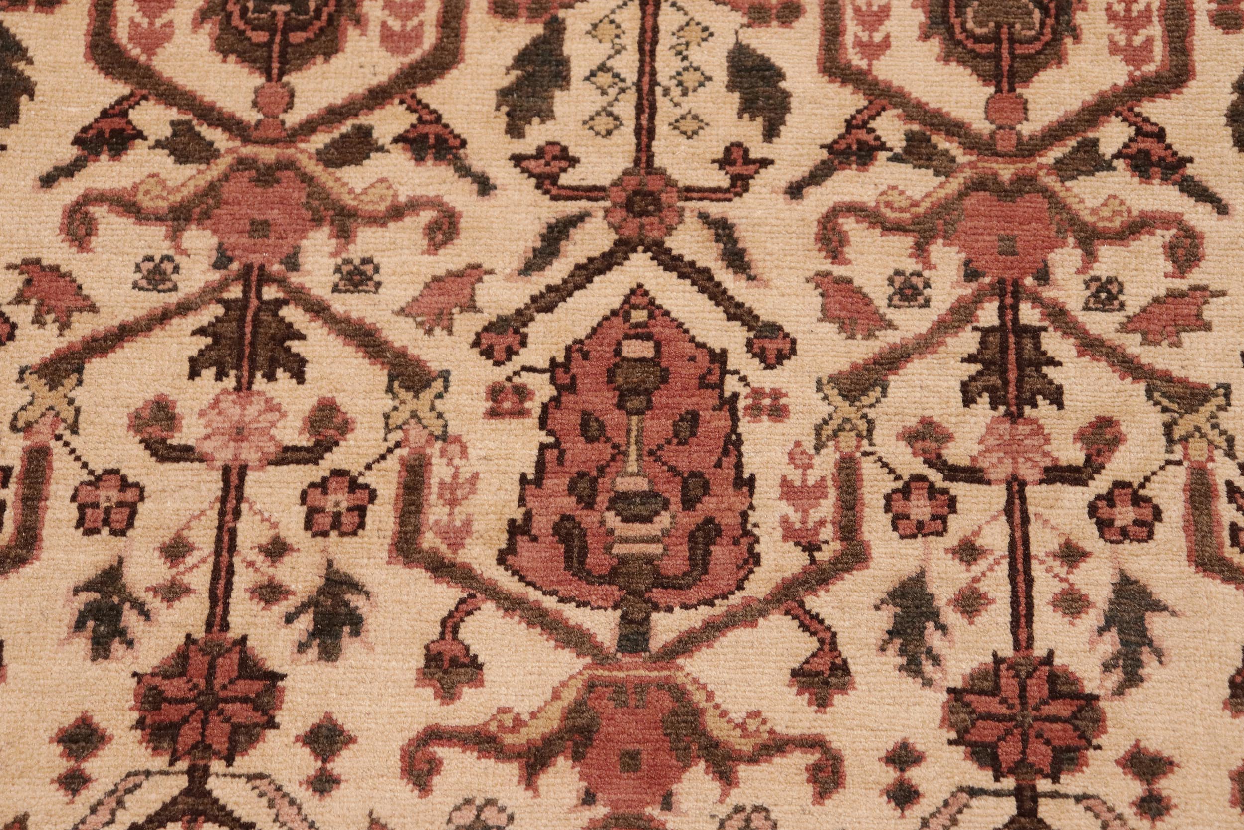 handmade Transitional Kafkaz Beige Taupe Hand Knotted RECTANGLE 100% WOOL area rug 8' x 10'