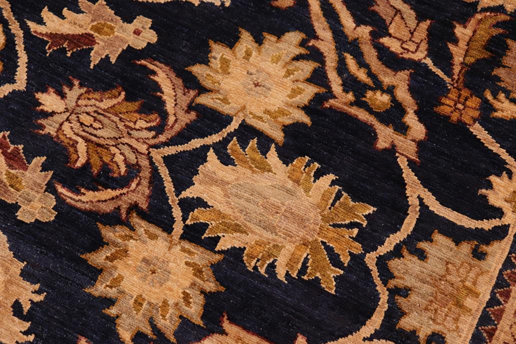 handmade Traditional Kafkaz Blue Brown Hand Knotted RECTANGLE 100% WOOL area rug 8 x 10