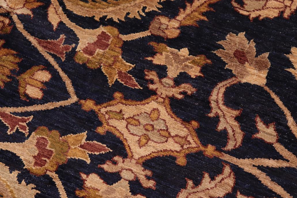 handmade Traditional Kafkaz Blue Brown Hand Knotted RECTANGLE 100% WOOL area rug 8 x 10