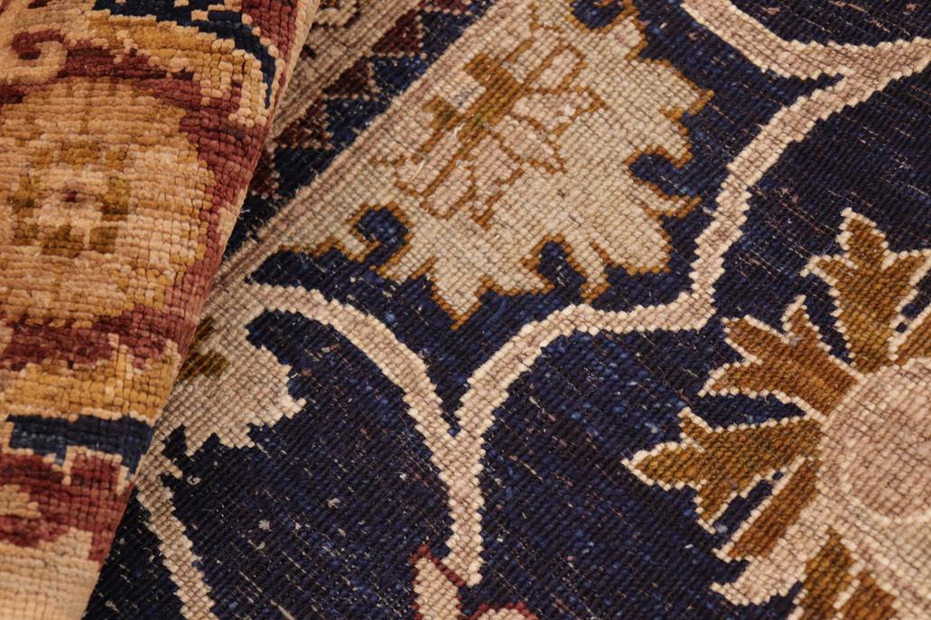 handmade Traditional Kafkaz Blue Brown Hand Knotted RECTANGLE 100% WOOL area rug 8 x 10