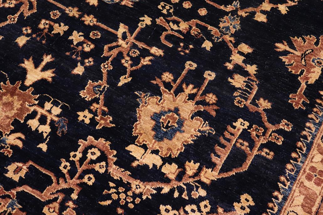 handmade Traditional Kafkaz Blue Brown Hand Knotted RECTANGLE 100% WOOL area rug 8 x 10