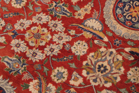 handmade Transitional Agra Tabriz Red Blue  RECTANGLE 100% WOOL area rug 9x12