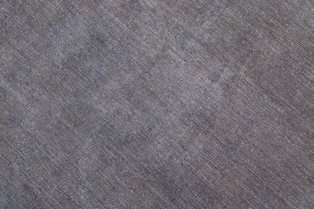 handmade Over Dyed Over Dyed Grayish Blu Gray Hand Knotted RECTANGLE 100% WOOL area rug 9' x 12'