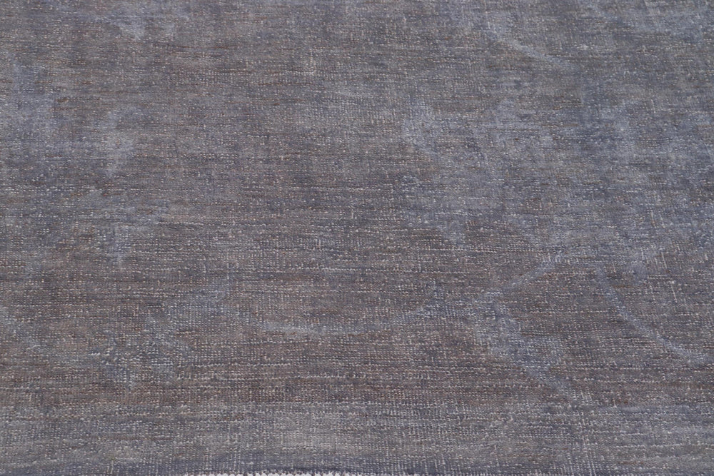 handmade Over Dyed Over Dyed Grayish Blu Gray Hand Knotted RECTANGLE 100% WOOL area rug 9' x 12'