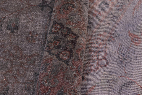 handmade Over Dyed Over Dyed Gray Peach Hand Knotted RECTANGLE 100% WOOL area rug 9' x 12'