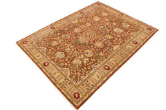 handmade Traditional Kafkaz Brown Beige Hand Knotted RECTANGLE 100% WOOL area rug 9 x 12