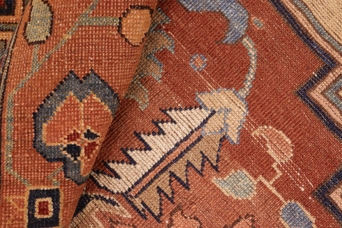 handmade Traditional Antique Beige Brown Hand Knotted RECTANGLE 100% WOOL area rug 8' x 10'