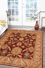 handmade Traditional Kafkaz Red Tan Hand Knotted RECTANGLE 100% WOOL area rug 8 x 10