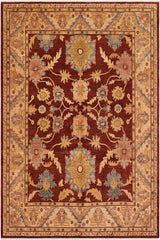 handmade Traditional Kafkaz Red Tan Hand Knotted RECTANGLE 100% WOOL area rug 8 x 10