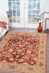 handmade Traditional Kafkaz Rust Blue Hand Knotted RECTANGLE 100% WOOL area rug 8 x 10