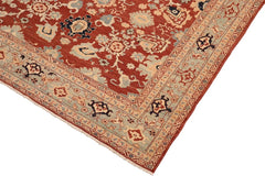 handmade Traditional Kafkaz Rust Blue Hand Knotted RECTANGLE 100% WOOL area rug 8 x 10