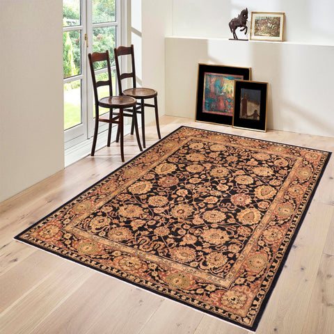 handmade Traditional Kafkaz Blue Rust Hand Knotted RECTANGLE 100% WOOL area rug 8x11