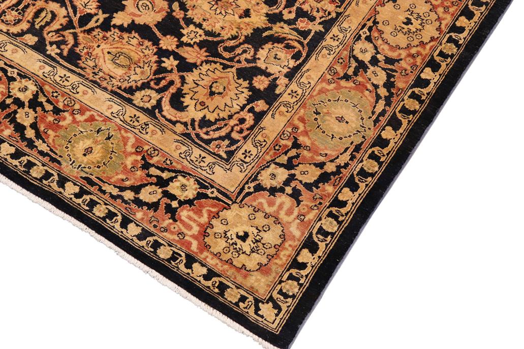 handmade Traditional Kafkaz Blue Rust Hand Knotted RECTANGLE 100% WOOL area rug 8 x 11