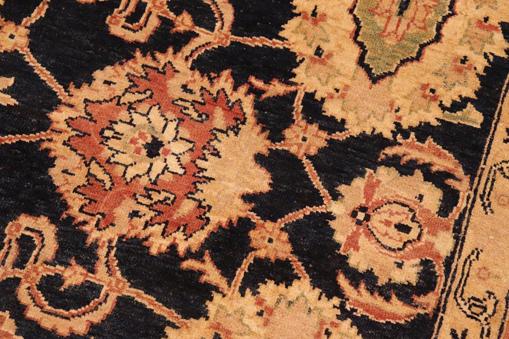 handmade Traditional Kafkaz Blue Rust Hand Knotted RECTANGLE 100% WOOL area rug 8 x 11