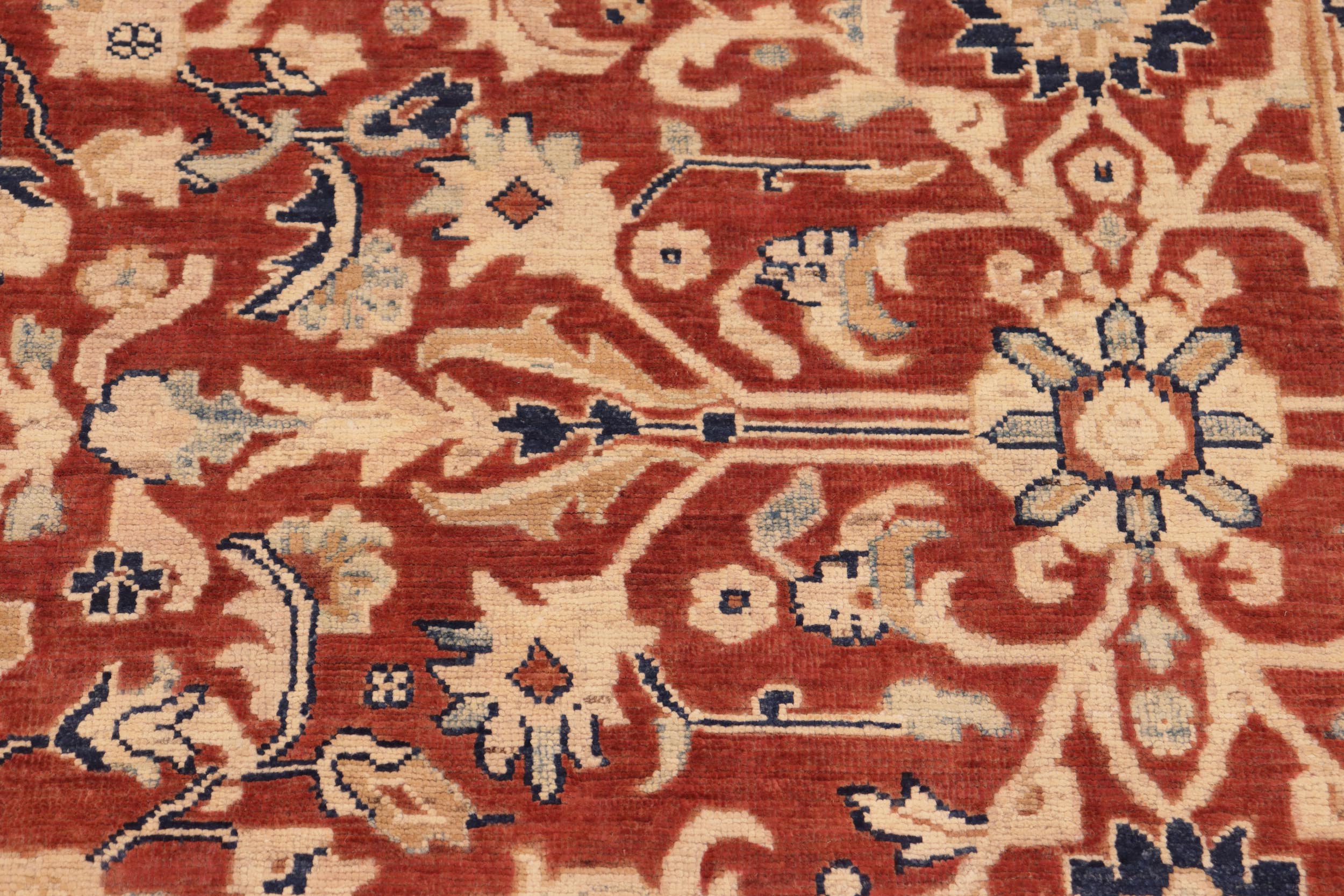 handmade Traditional Kafkaz Rust Beige Hand Knotted RECTANGLE 100% WOOL area rug 8x9