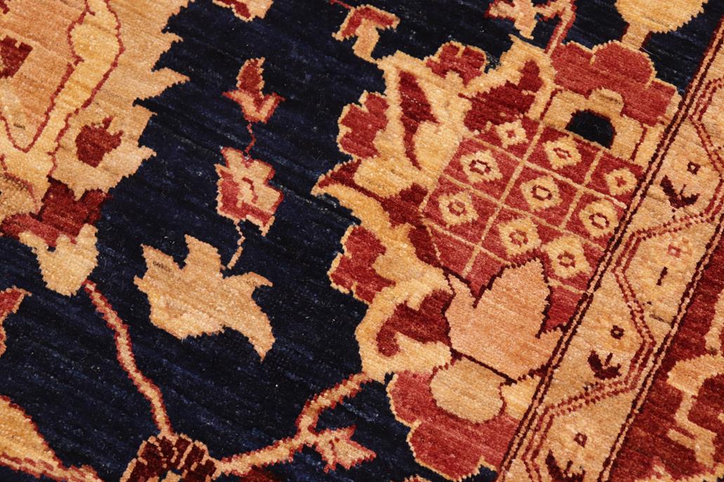 handmade Traditional Kafkaz Blue Red Hand Knotted RECTANGLE 100% WOOL area rug 8 x 10