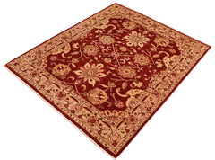 handmade Traditional Kafkaz Red Tan Hand Knotted RECTANGLE 100% WOOL area rug 8 x 10