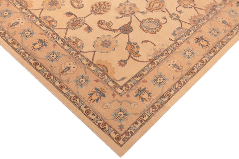 handmade Transitional Antique Beige Lt. Brown Hand Knotted RECTANGLE 100% WOOL area rug 8' x 10'