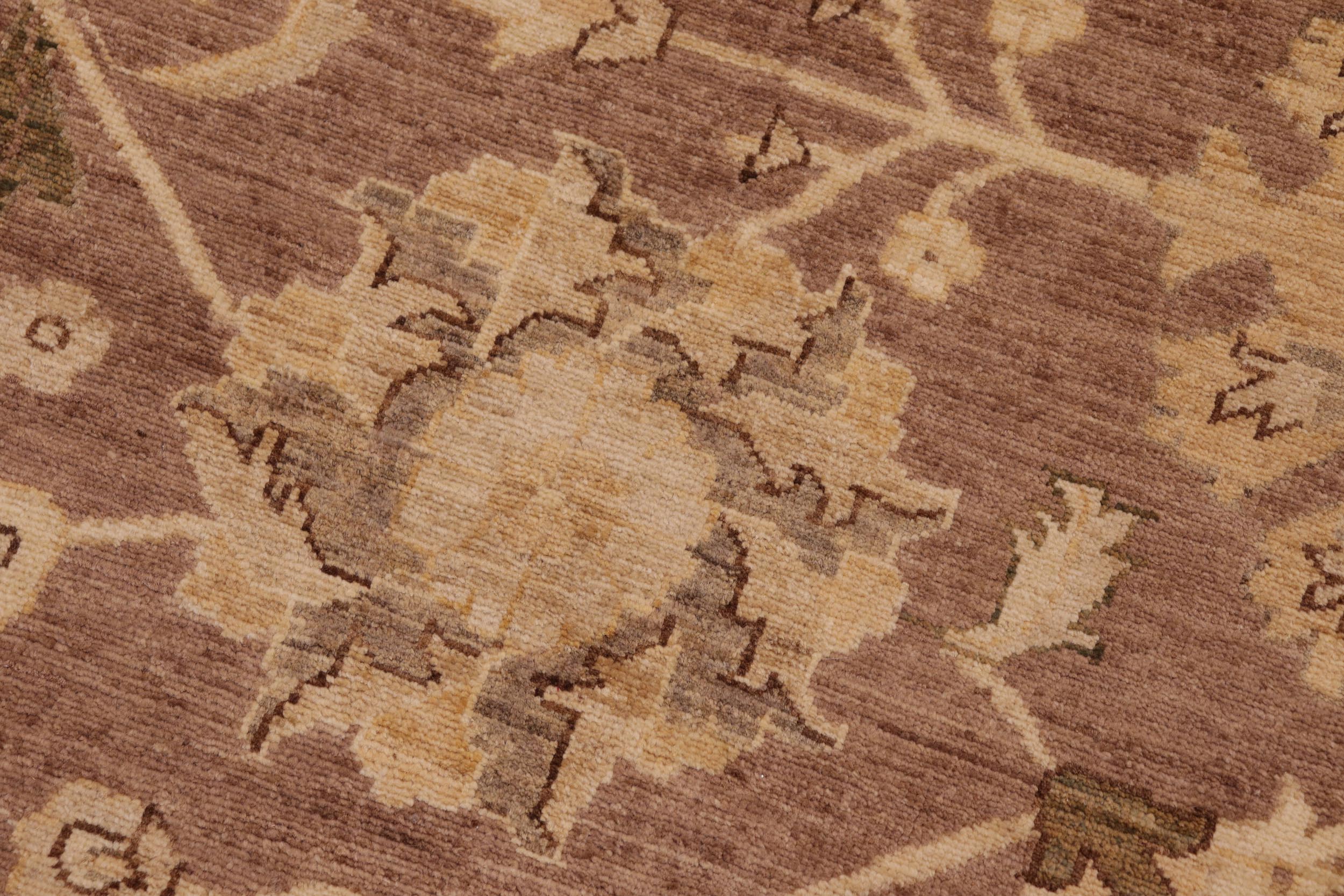 handmade Traditional Kafkaz Brown Tan Hand Knotted RECTANGLE 100% WOOL area rug 8x10