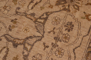handmade Traditional Kafkaz Taupe Tan Hand Knotted RECTANGLE 100% WOOL area rug 8x10