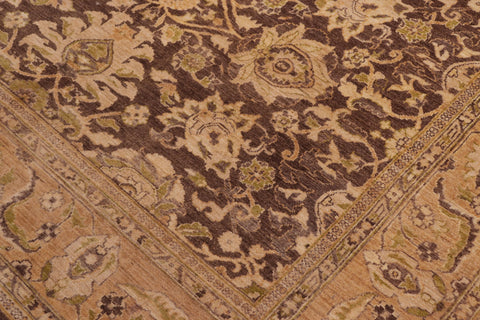 handmade Transitional Kafkaz Brown Tan Hand Knotted RECTANGLE 100% WOOL area rug 8' x 10'