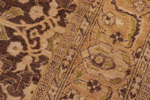 handmade Transitional Kafkaz Brown Tan Hand Knotted RECTANGLE 100% WOOL area rug 8' x 10'