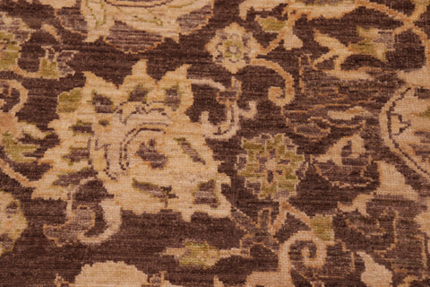 handmade Transitional Kafkaz Brown Tan Hand Knotted RECTANGLE 100% WOOL area rug 8' x 10'