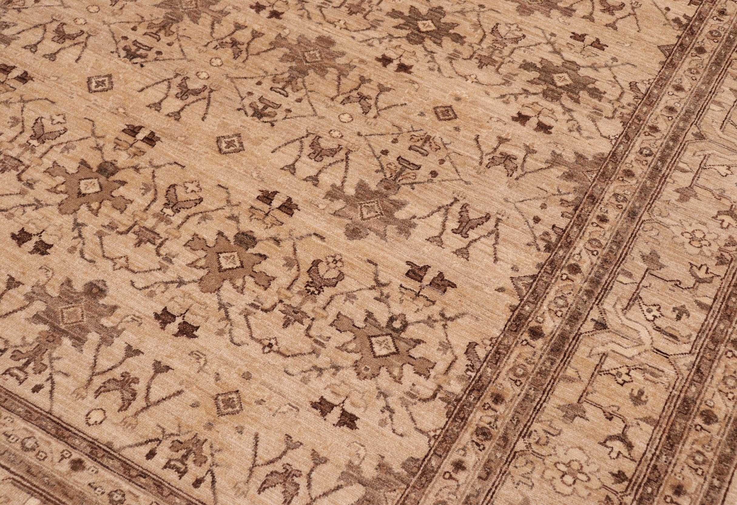 handmade Transitional Kafkaz Tan Tan Hand Knotted RECTANGLE 100% WOOL area rug 8' x 10'
