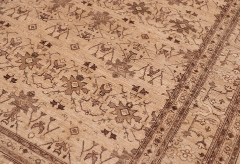 handmade Transitional Kafkaz Tan Tan Hand Knotted RECTANGLE 100% WOOL area rug 8' x 10'