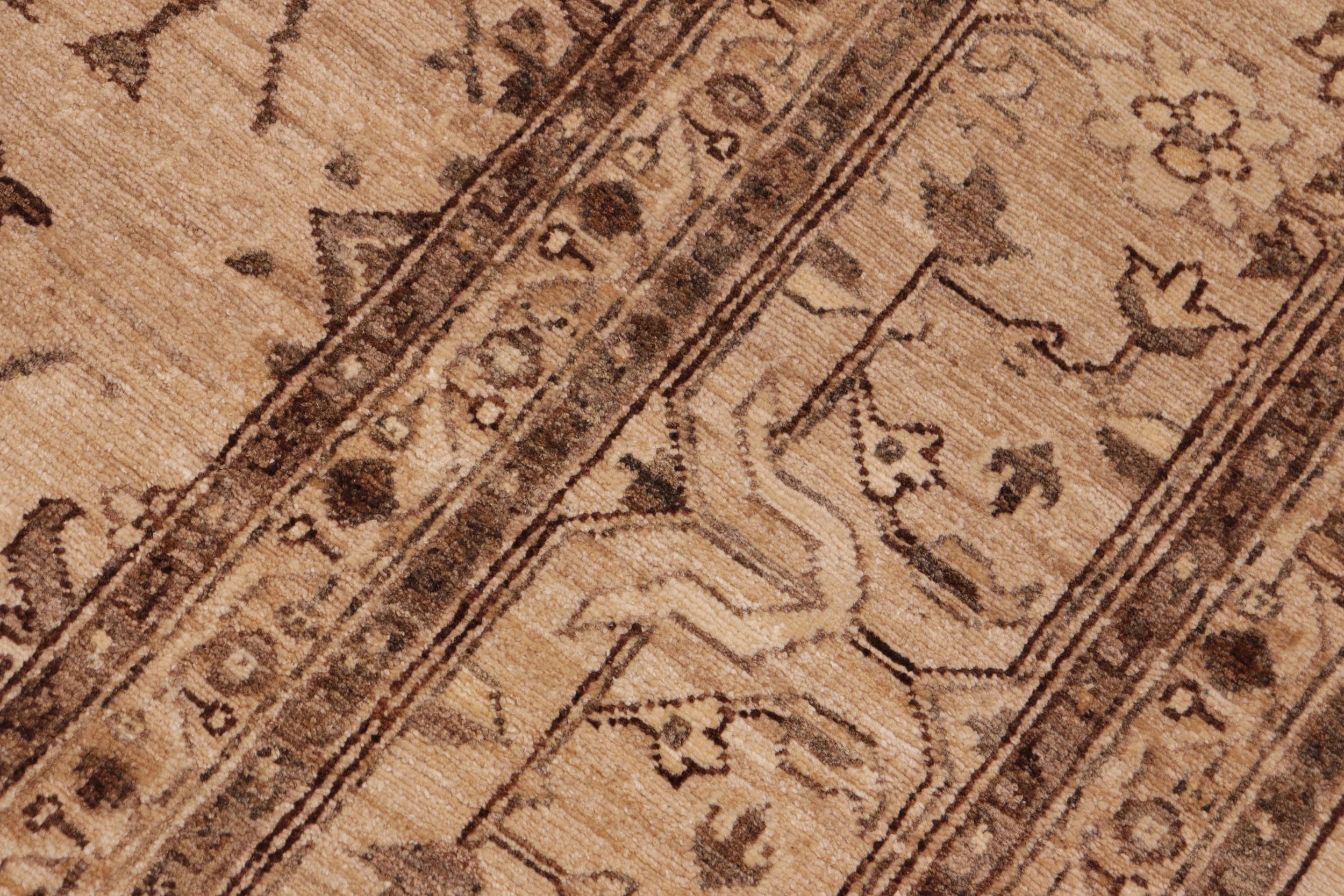 handmade Transitional Kafkaz Tan Tan Hand Knotted RECTANGLE 100% WOOL area rug 8' x 10'