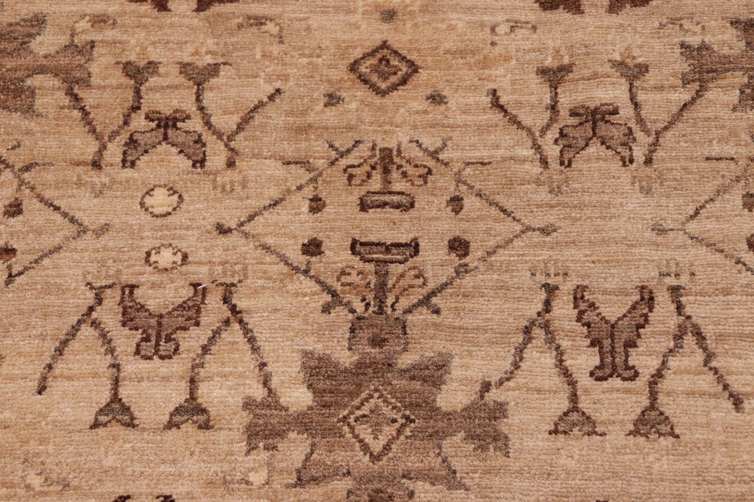 handmade Transitional Kafkaz Tan Tan Hand Knotted RECTANGLE 100% WOOL area rug 8' x 10'