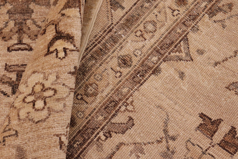 handmade Transitional Kafkaz Tan Tan Hand Knotted RECTANGLE 100% WOOL area rug 8' x 10'