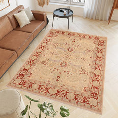 handmade Traditional Kafkaz Beige Brown Hand Knotted RECTANGLE 100% WOOL area rug 8 x 10