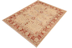 handmade Traditional Kafkaz Beige Brown Hand Knotted RECTANGLE 100% WOOL area rug 8 x 10
