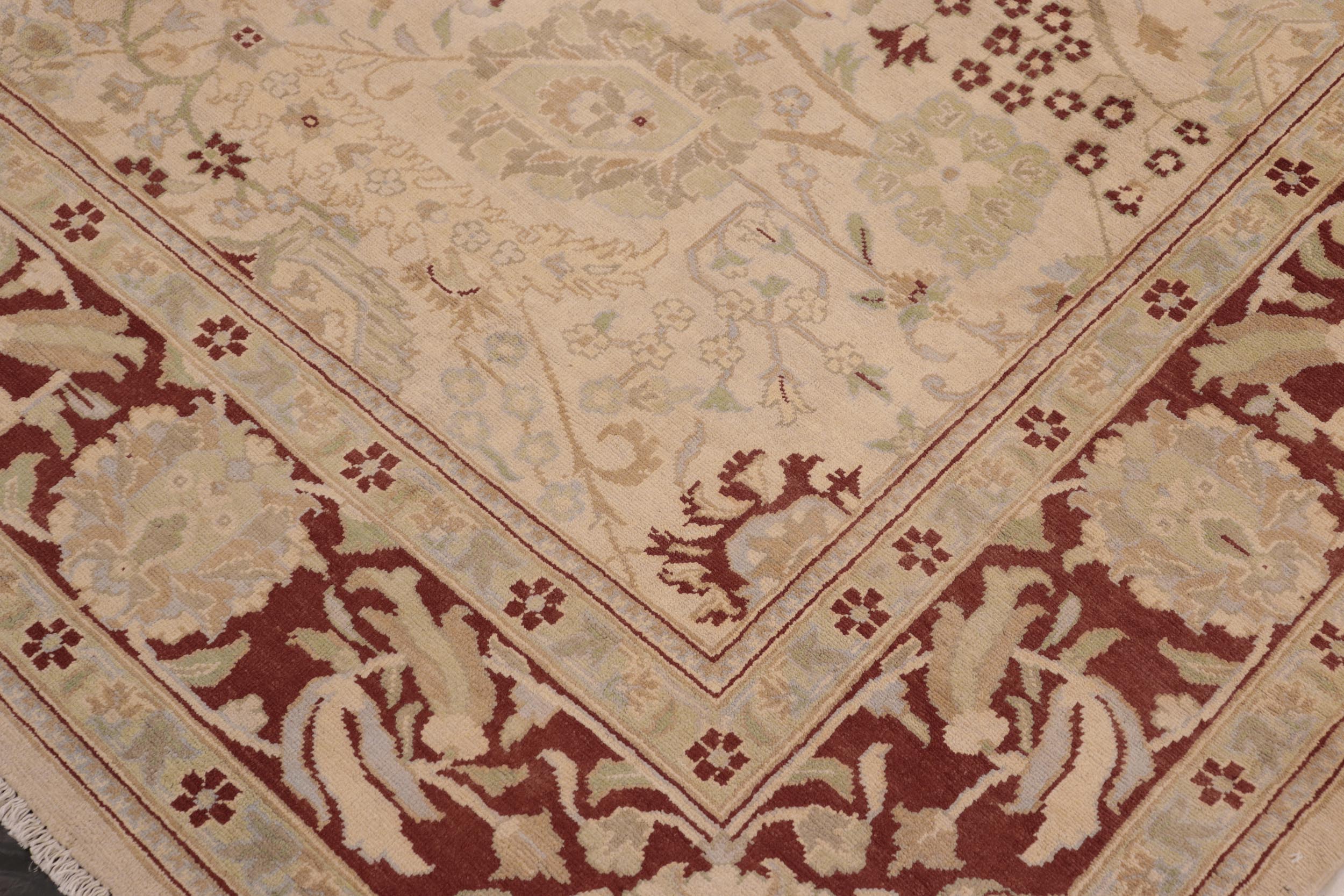 handmade Traditional Kafkaz Beige Brown Hand Knotted RECTANGLE 100% WOOL area rug 8x10