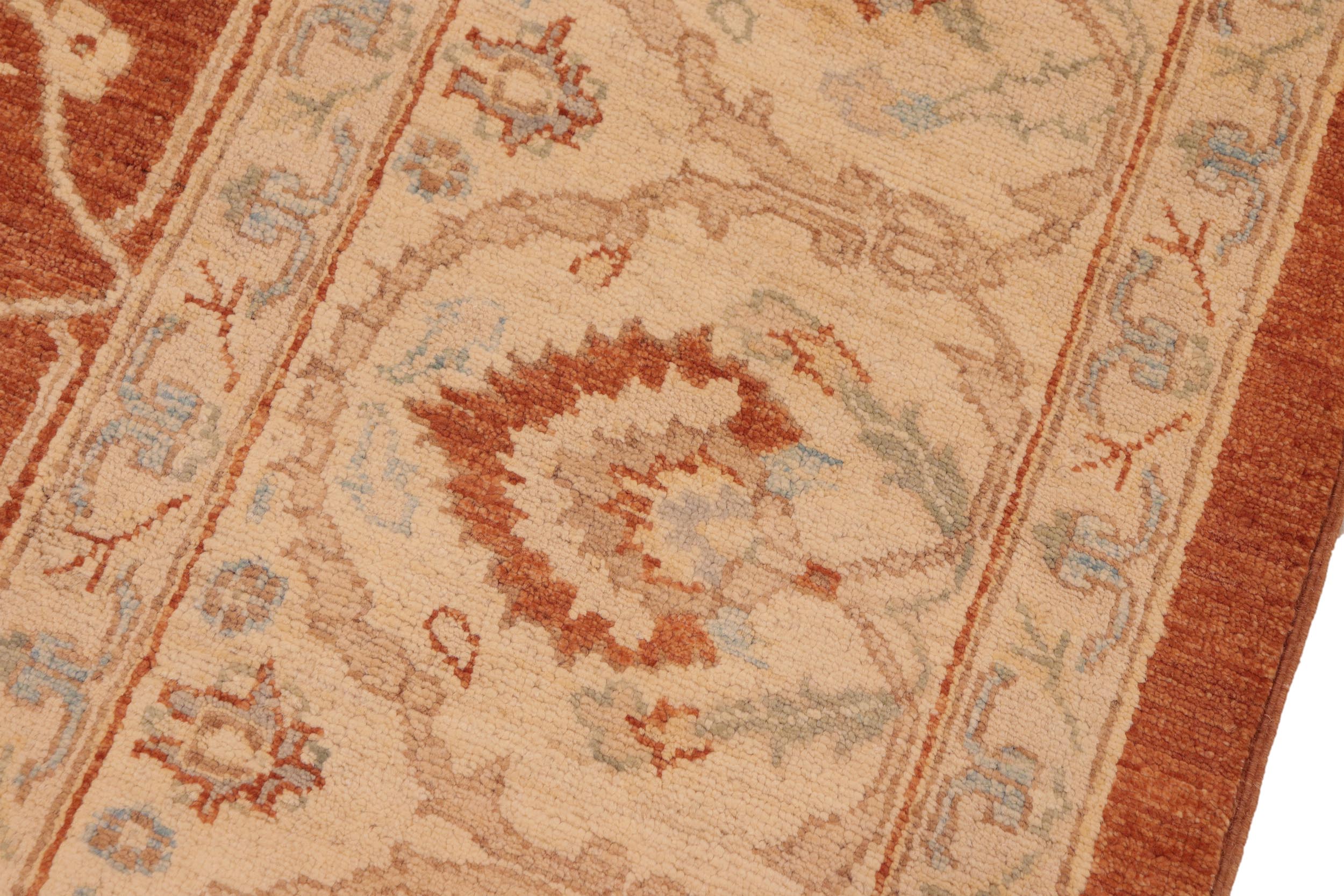 handmade Traditional Kafkaz Rust Beige Hand Knotted RECTANGLE 100% WOOL area rug 8x10