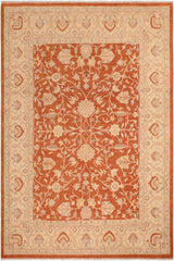 handmade Traditional Kafkaz Rust Beige Hand Knotted RECTANGLE 100% WOOL area rug 8 x 10