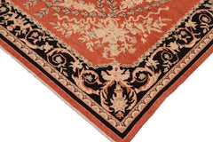 handmade Traditional Kafkaz Rust Black Hand Knotted RECTANGLE 100% WOOL area rug 10 x 13