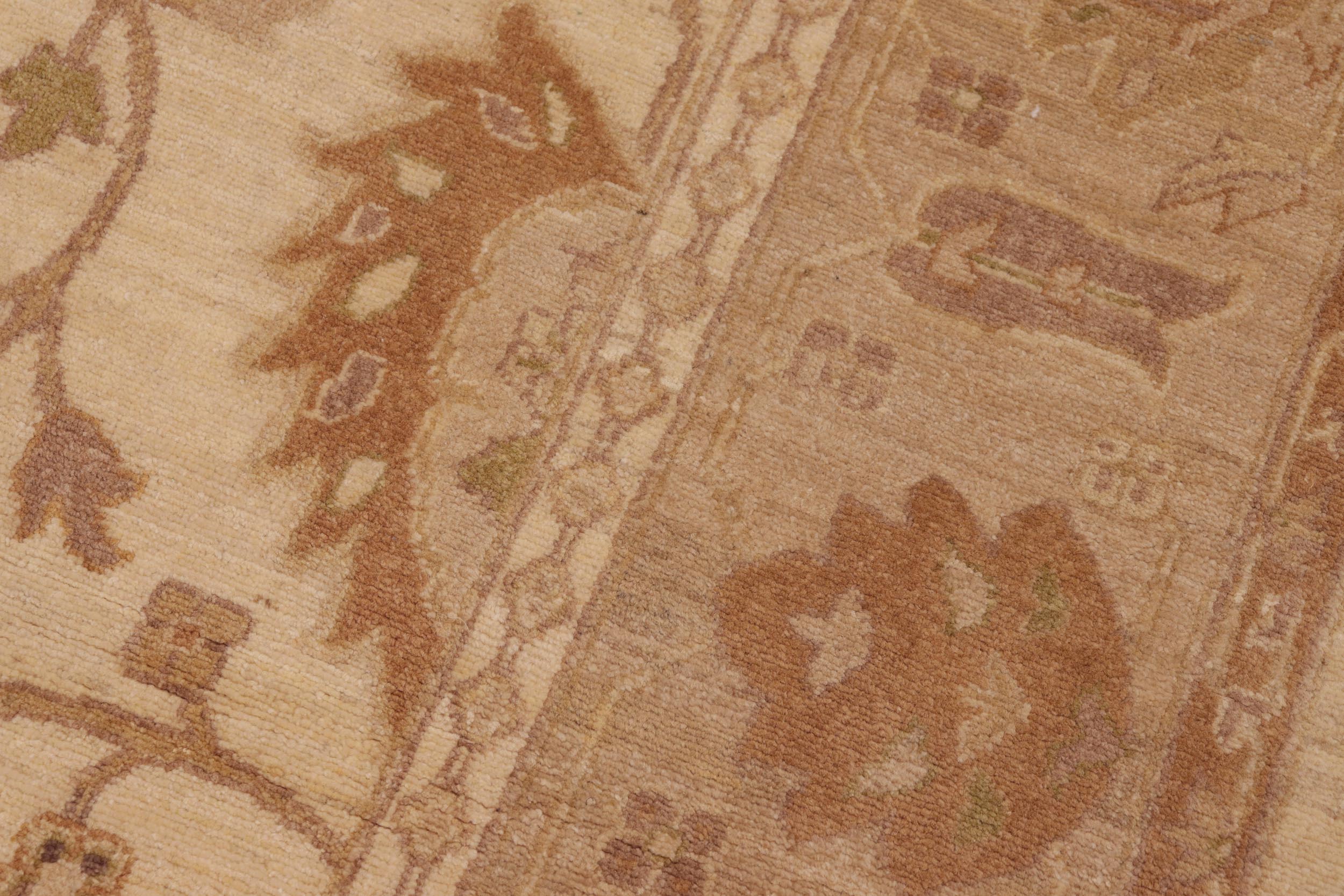 handmade Traditional Kafkaz Beige Tan Hand Knotted RECTANGLE 100% WOOL area rug 8x10