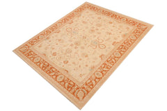 handmade Traditional Kafkaz Beige Orange Hand Knotted RECTANGLE 100% WOOL area rug 8 x 10