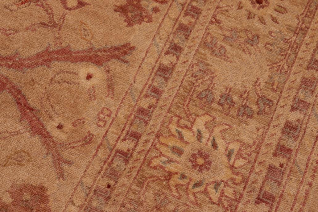 handmade Transitional Kafkaz Tan Nude Hand Knotted RECTANGLE 100% WOOL area rug 8 x 9