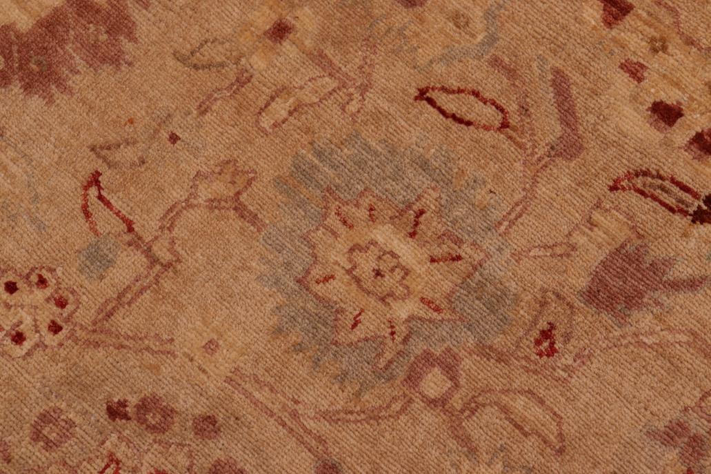 handmade Transitional Kafkaz Tan Nude Hand Knotted RECTANGLE 100% WOOL area rug 8 x 9