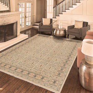 handmade Transitional Kafkaz Beige Lt. Brown Hand Knotted RECTANGLE 100% WOOL area rug 8' x 10'